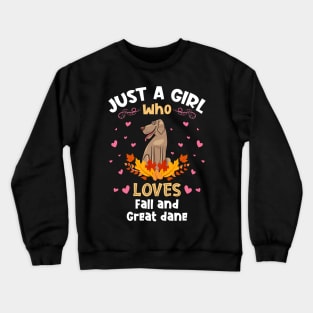 Just a Girl who Loves Great Dane Crewneck Sweatshirt